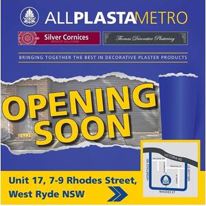 NEW STORE OPENING, WEST RYDE!
We listened to our customers and are now making it easier to access our premium plaster products and services with our 2nd location. 
We will have a showroom where you can view all of our products and stock ready to pick up.
We are very excited for this and look forward to serving all our trade and retail clients.

#sydney #plaster #showroom #architecture  #building #decorative